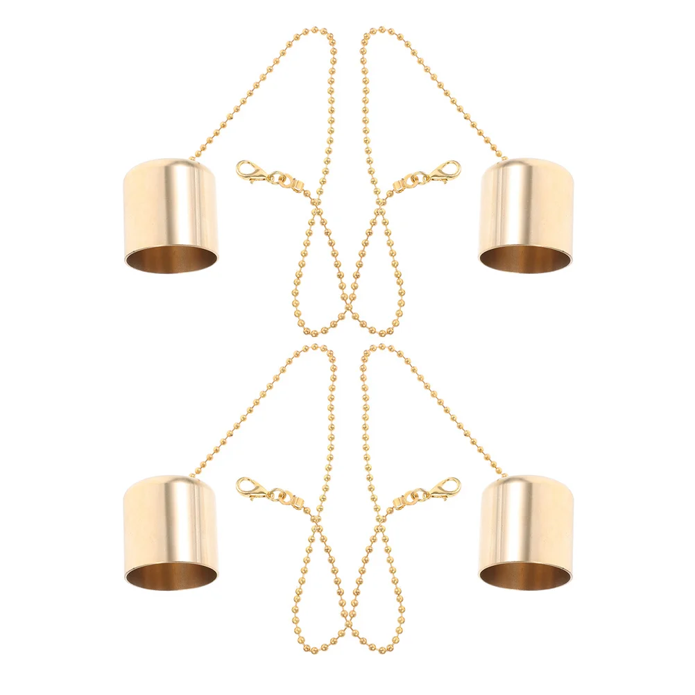 

4Pcs Brass Extinguisher Sleek Wick Snuffer for Jar Tea Light Candles Smoke-Free Care Tool Set Wick Snuffer