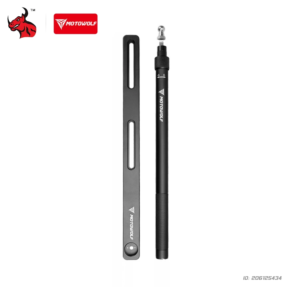 

MOTOWOLF Motorcycle Thickened Telescopic Flagpole Rear Aluminum Alloy Decoration Mounts Adjustable Telescopic Durable