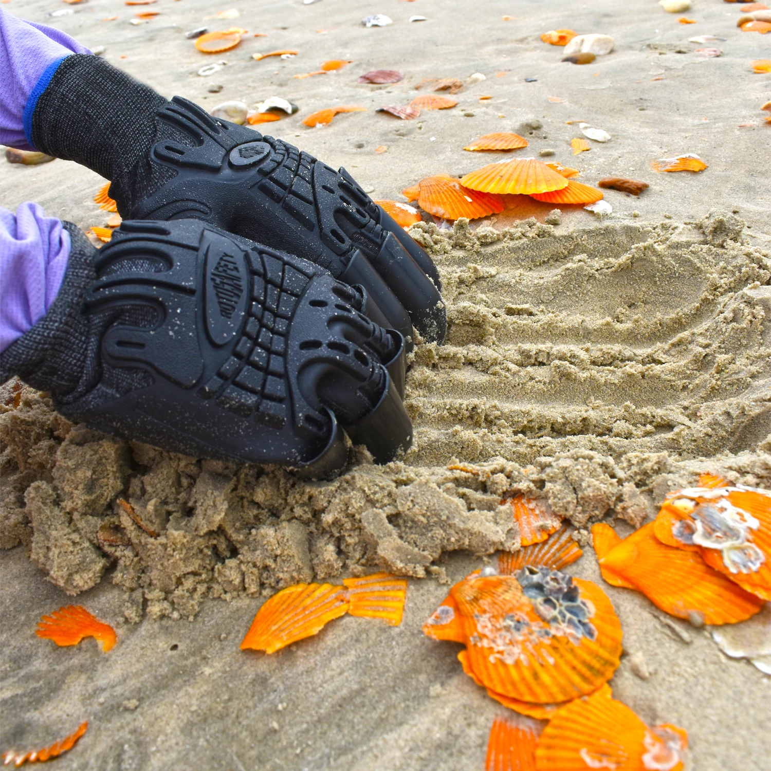 Guantes de excavación de jardín, herramientas de excavación de almeja, guantes esenciales para peinar en la playa, herramientas de exploración en la costa, guantes de supervivencia