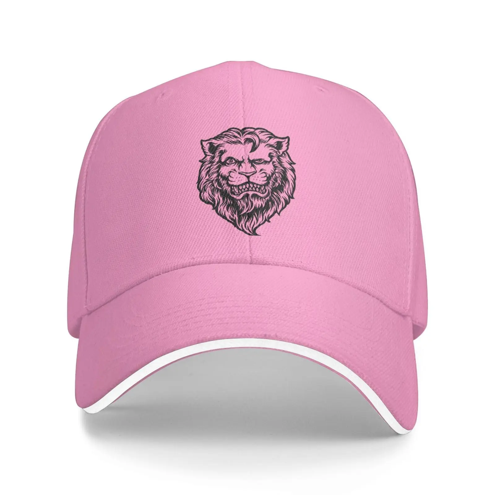 Fierce Lion Head Printed Baseball Hats Classic Washed Cotton Dad Cap Women Outdoor Sports Caps