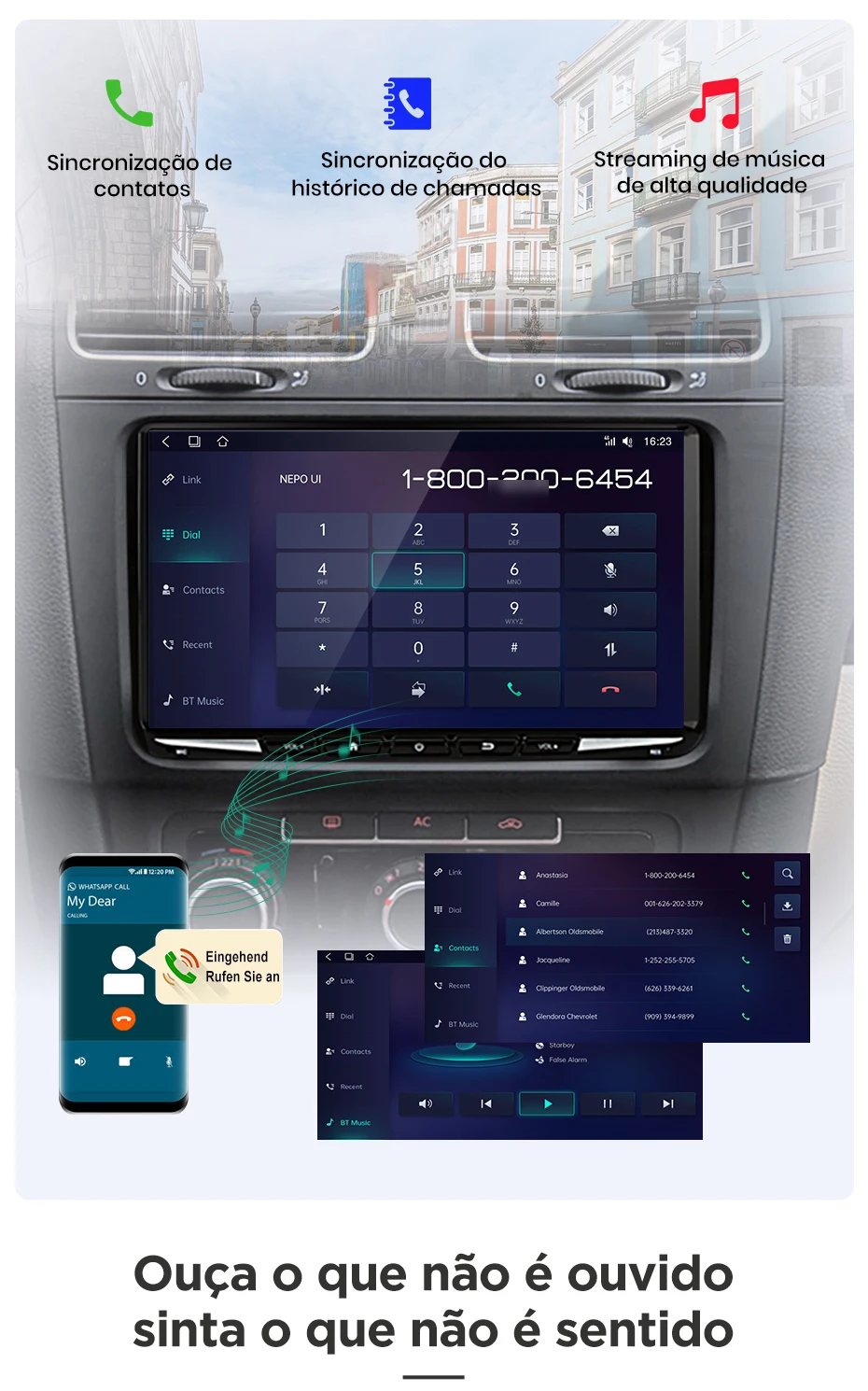 Junsun 7/9 Zoll IPS Android 15 Autoradio für VW Golf 5 6 Passat B6 B7 CC Polo Jetta Tiguan Touran T5 Caddy Skoda Octavia Yeti Fabia Seat Ibiza Leon Kabelloses CarPlay Android Auto 8-Kern GPS Bluetooth DSP RDS SWC 2 Din Autoradio – Detail 17