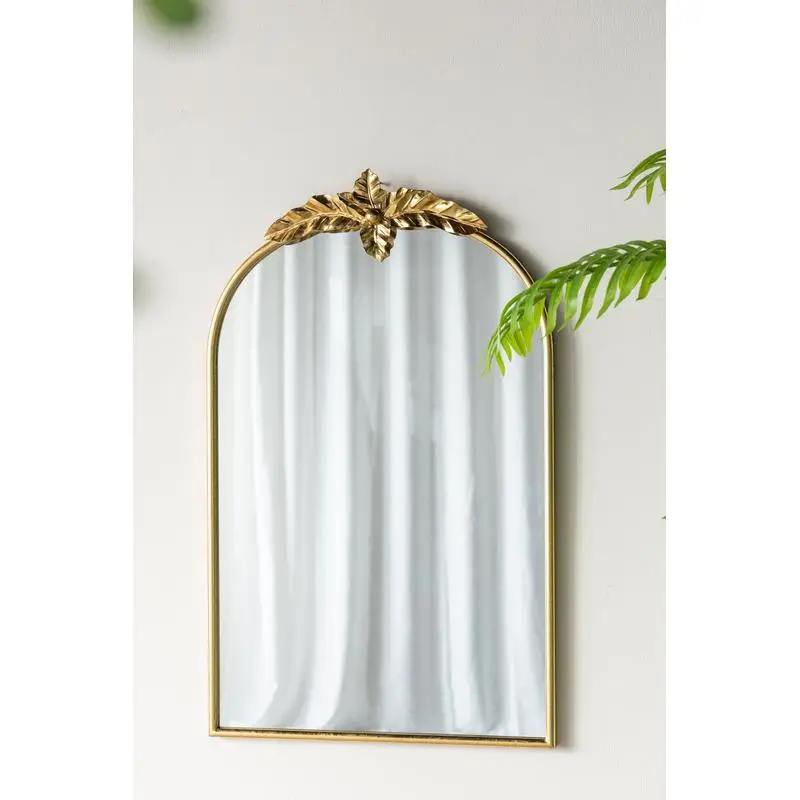 

24" x 36" Arched Wall Mirror with Gold Frame for Living Room, Bedroom, Hallway Decor