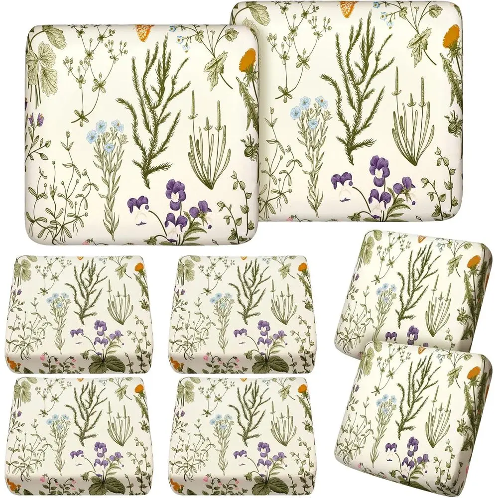 

Hosuly 8 Pcs Spring Wildlower Soa Cushion Cover or Patio Summer loral Stretch Outdoor Soa Seat Cushions Covers Tropical lower In