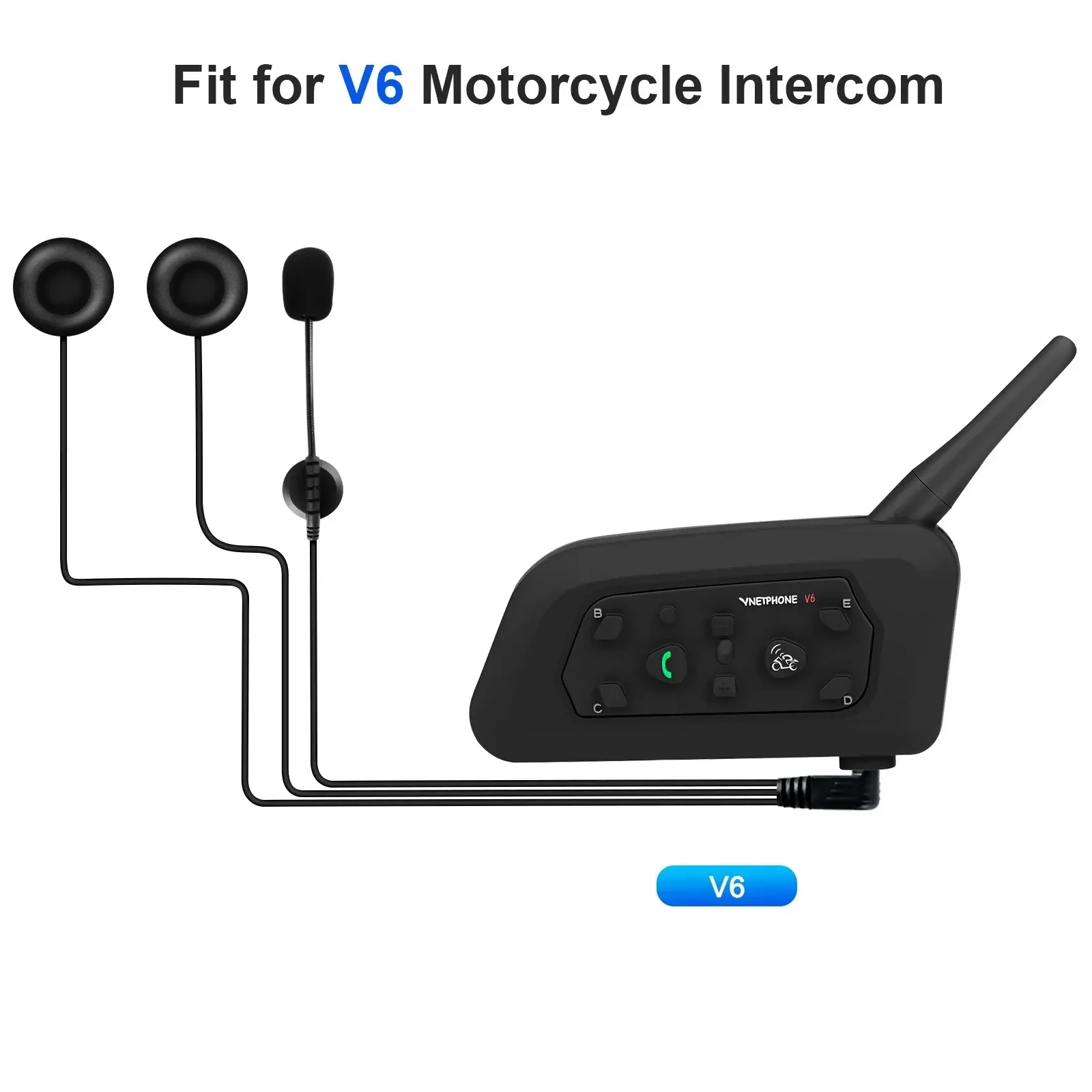 V6 シリーズ Q2 Q7 V4 プラスオートバイ Bluetooth ヘルメットインターホン EJEAS 3.5 ミリメートルジャック HiFi CVC ノイズリダクションマイクヘッドセット