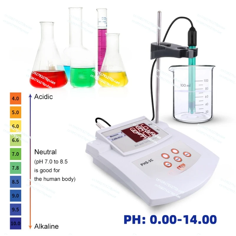 PHS-3C Online PH Meter PH Temperature Two-in-one Laboratory Tap Water Quality Detector Desktop