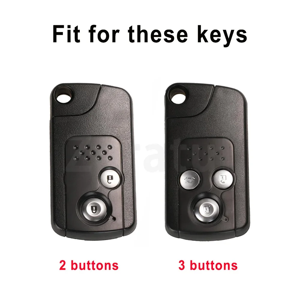 TPU Transparent Black Keyless Suitable for Honda Civic Accord CR-V Fit Jazz Insight 2005-2012 Car Smart Keychain Key Case Cover