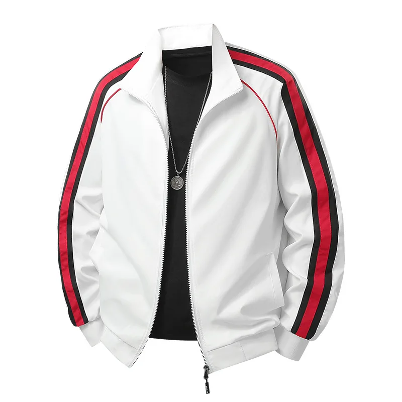 Men Windbreaker Jacket White Casual Jacket Fashion Men Outdoor Waterproof Sports Coat Spring Summer Bomber jacket Men Clothing