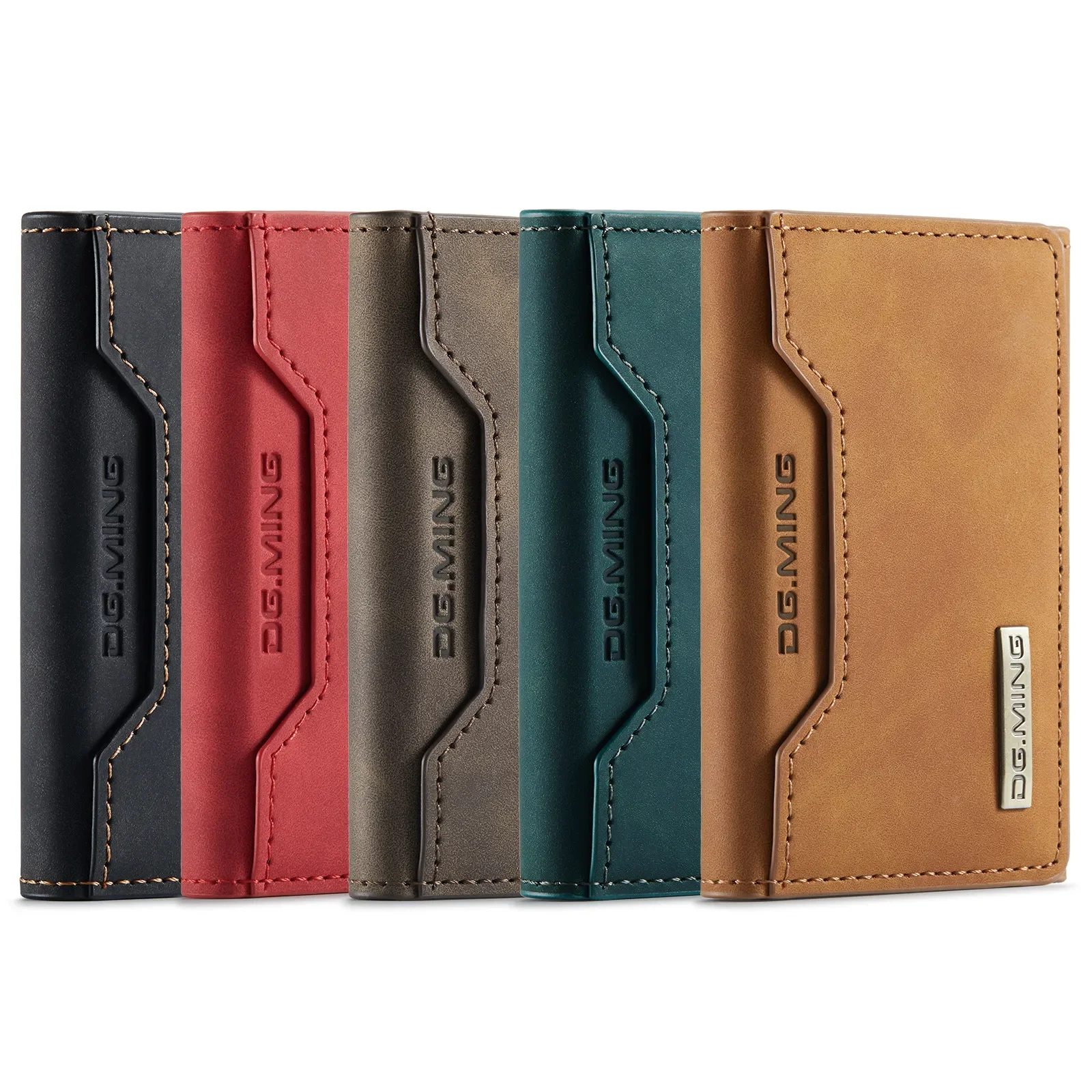 Detachable Magnetic Leather Wallet Case with Card Holder