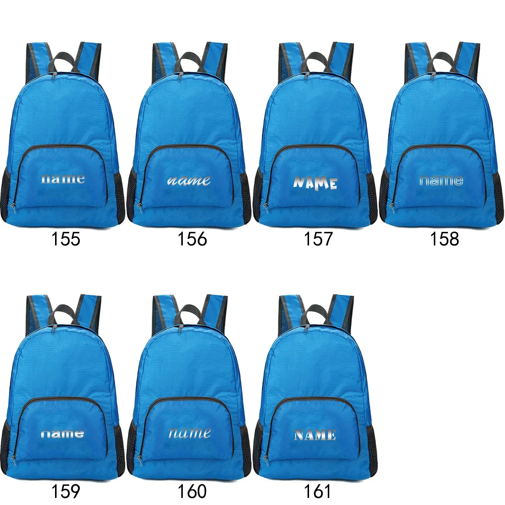 اسم مخصص حقيبة ظهر قابلة للطي سعة كبيرة السفر حقيبة التسلق التخييم تخزين حقيبة عادية المشي لمسافات طويلة حقائب رياضية بسحاب #4