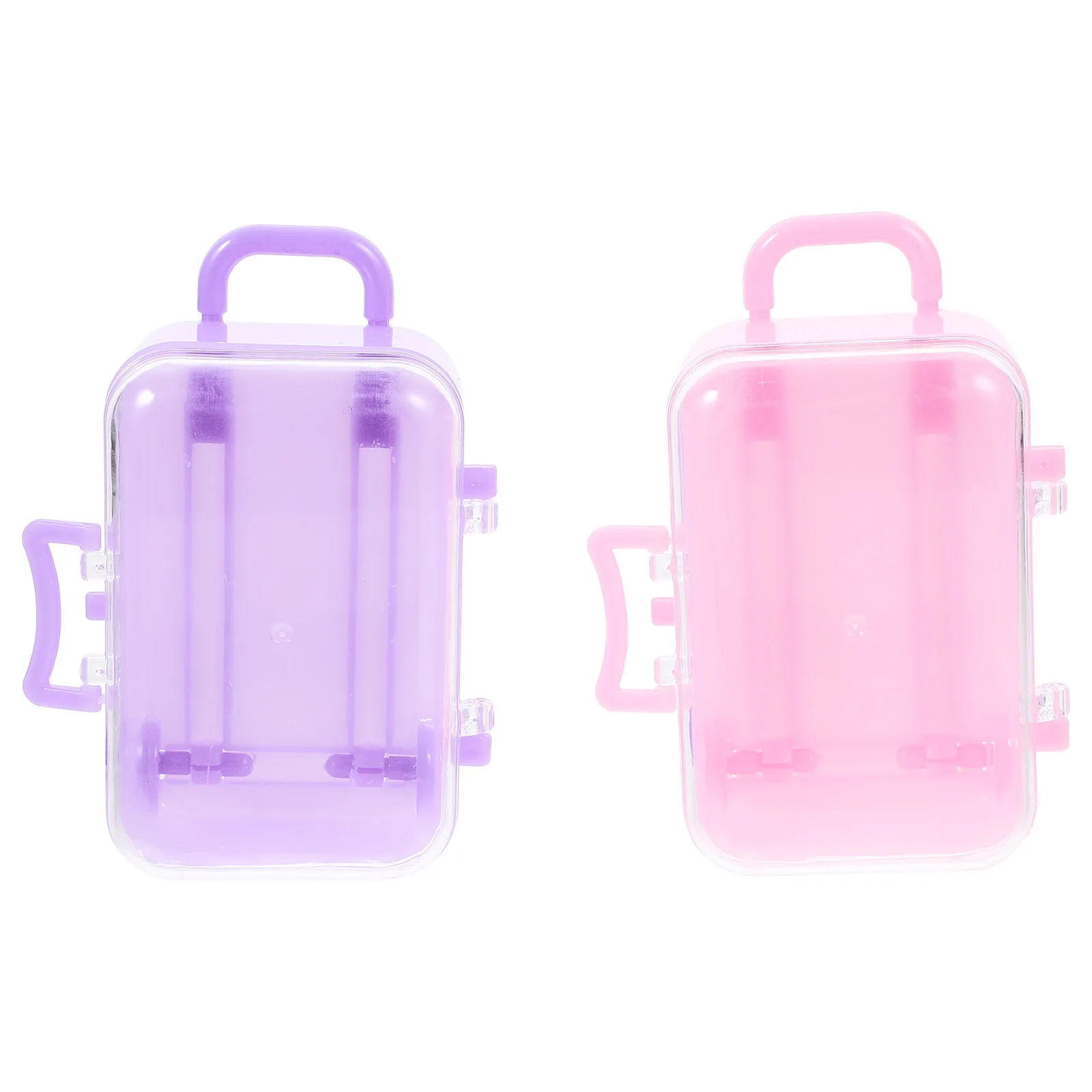 

2pcs Baby Luggage Case Accessories Mini Suitcase Decoration Storage Bag For Girls Gift Practical Adorable