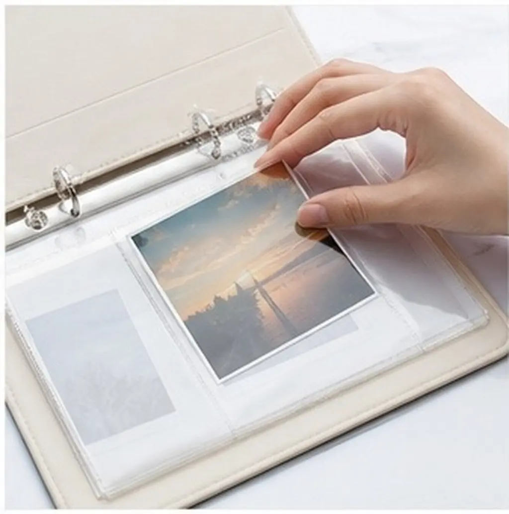 50Pcs A5 Binder Insert Sleeves Clear Plastic Sheet Protectors 6 Ring Pocket Organizer Photo Album Pages Notebook Refills