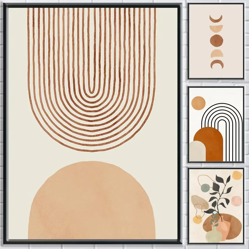 Boho Matisse Coral Lines Poster HD  Waterproof Ideal for Hom