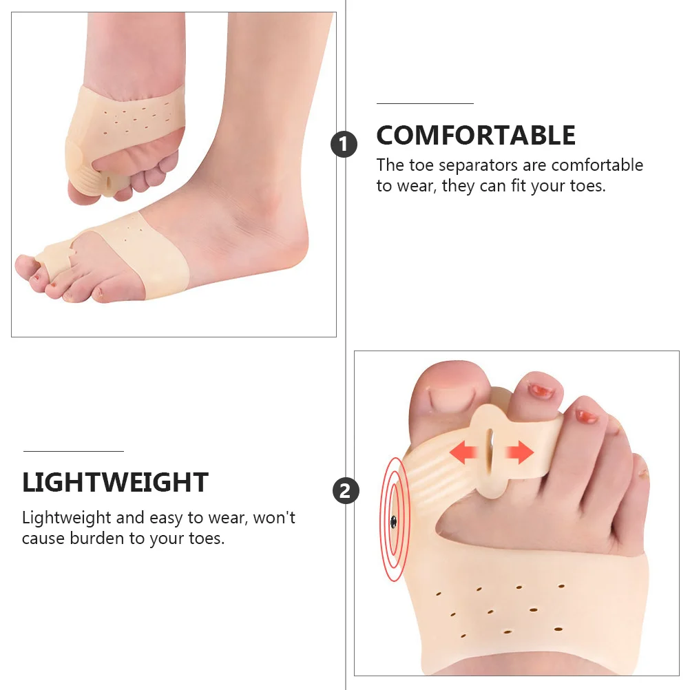 

1 Pair Toe Straightener Sebs Material Hallux Valgus Correction Lightweight Fit Foot Care Device Pain Relief Pad Orthotics Tool