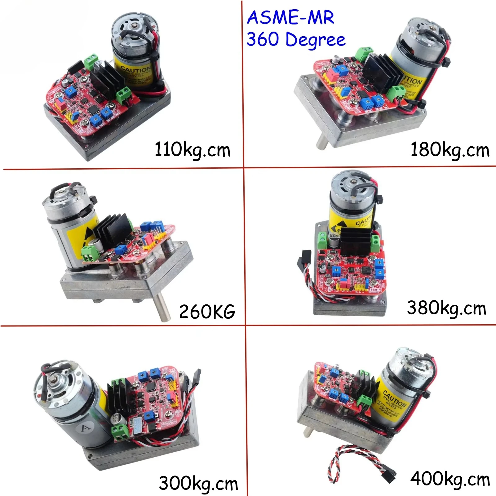 ASME-MR Series Magnetic Encoding Servo High-torque 360 Degree Servo Steering Gear Large Robotic Manipulator for RC Car Robot