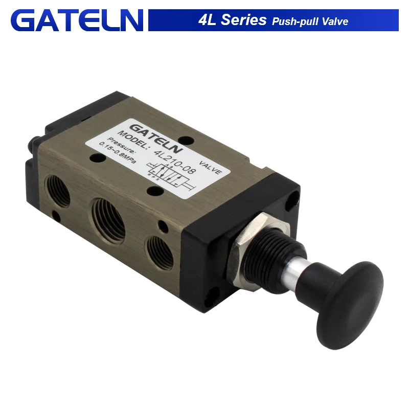 High quality 4L110-06 4L210-08 4L310-10 4L410-15 Push-Pull Valve 5 Port 2 Position Pneumatic Control Valve