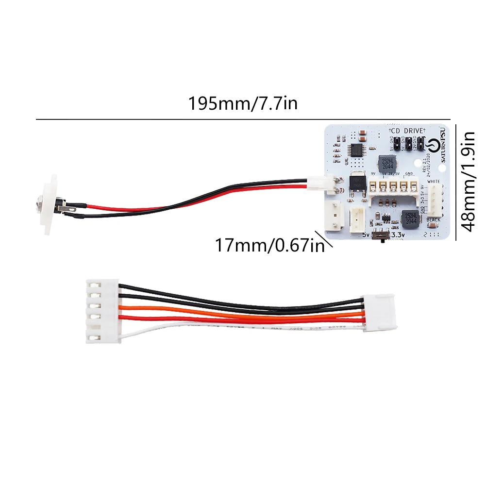 For Sega SaturnPSU Rev2.1 Console Power Supply Game Console Power Supply Replacement with Power Plug Adapter Console Power Panel