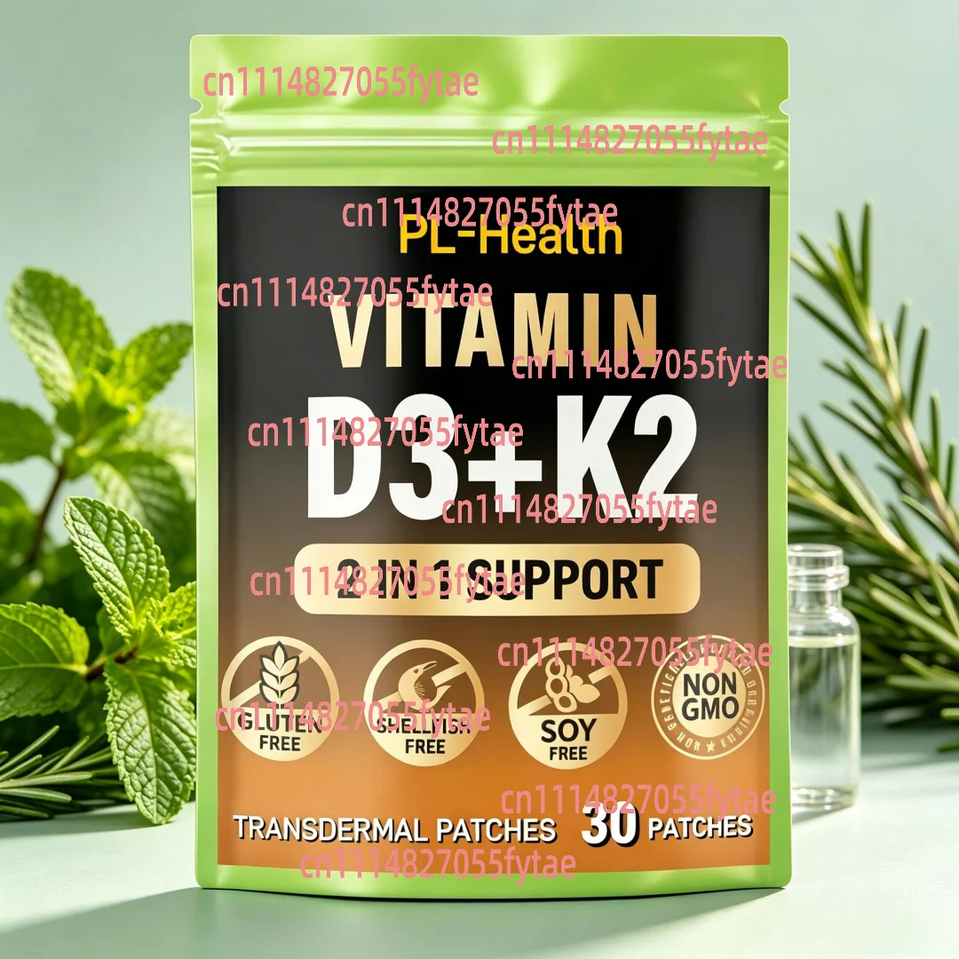 30 Patches Vitamin D3 K2 Complex Transdermal Patches Support Immune System
