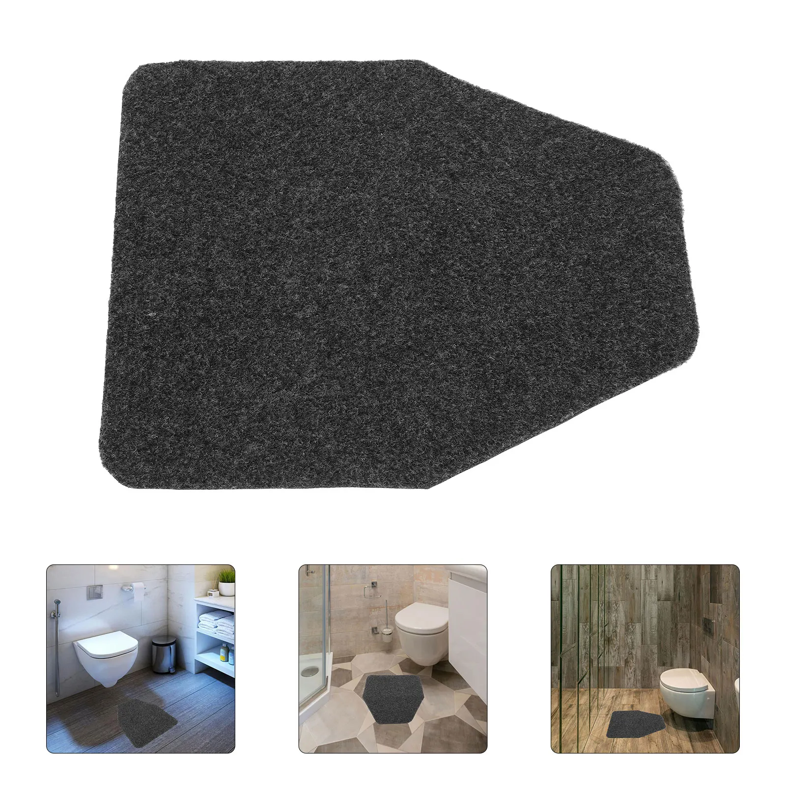 

Floor for Bathroom PVC Bottom Absorbent Non Skid Men Bathroom Mats Gray JC Urinal Urinal Floor Mats Pads Large Size