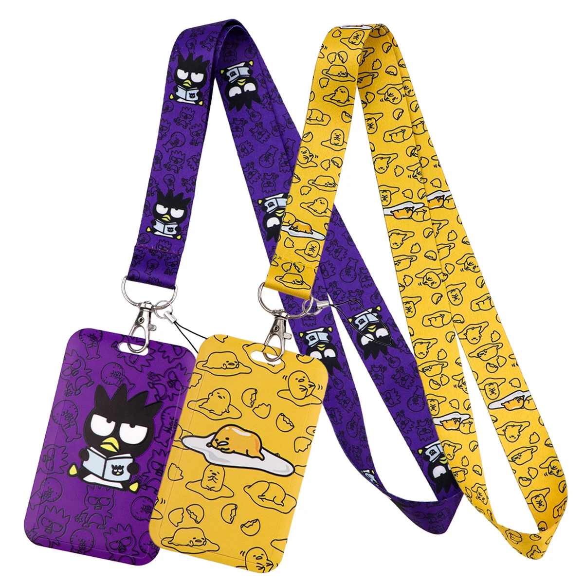 Cordón de pingüino de dibujos animados para llave, correa para el cuello, cordón, huevo perezoso, tarjeta de dibujos animados, soporte para tarjeta de identificación, llavero, regalos