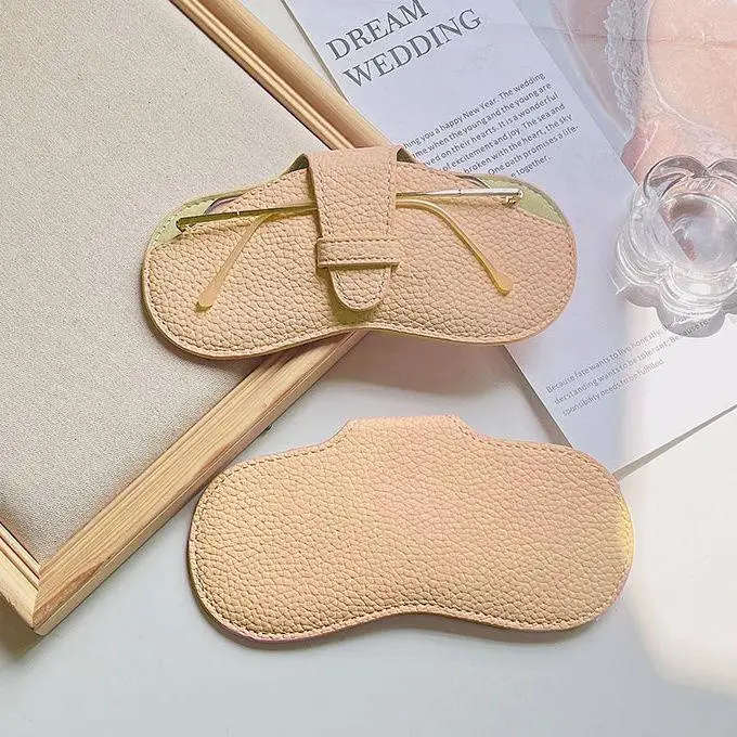 

Retro Soft Glasses Bag Fashion Portable Eyewear Storage Slim Sunglasses Reading Glasses Eyeglasses Case PU Leather Glasses Cover