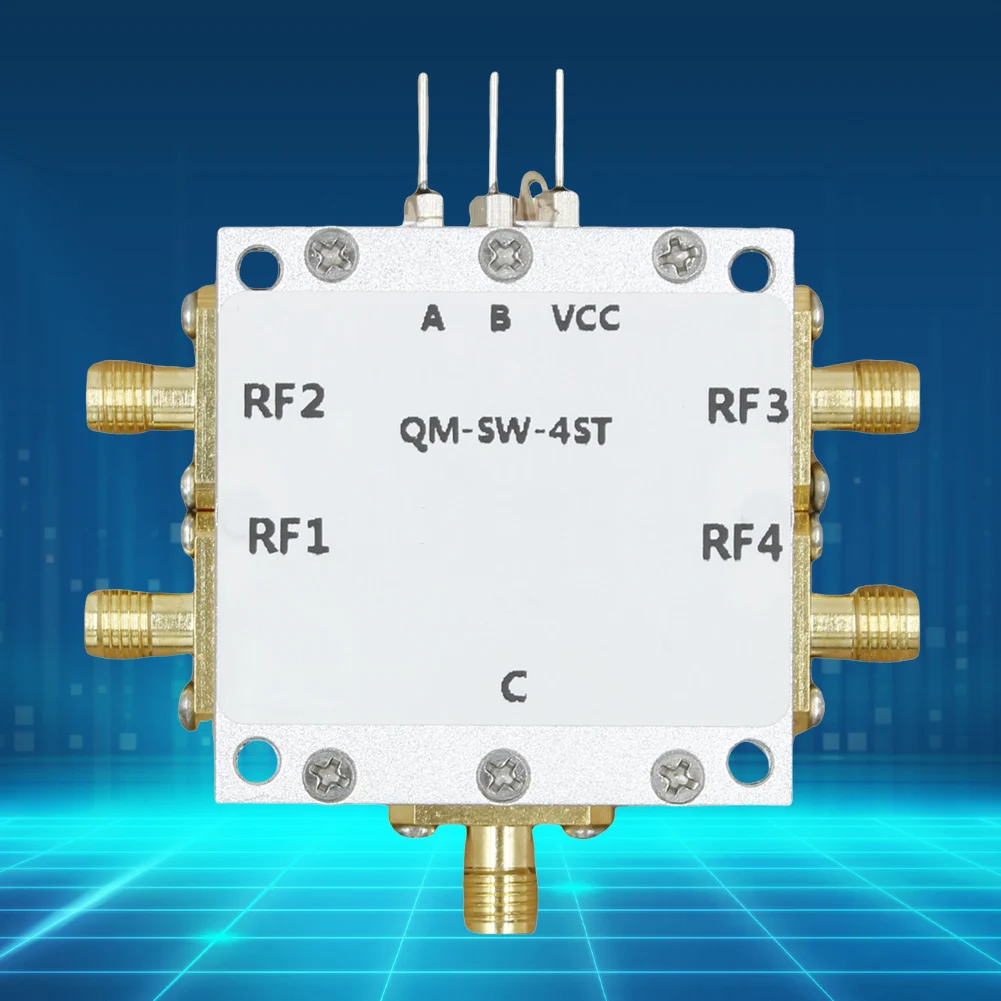 

0.1-6GHz RF Single Pole RF Switch 1 To 4 All Four Microwave Electronic Switches Band Switching Control Microwave Signal Channel