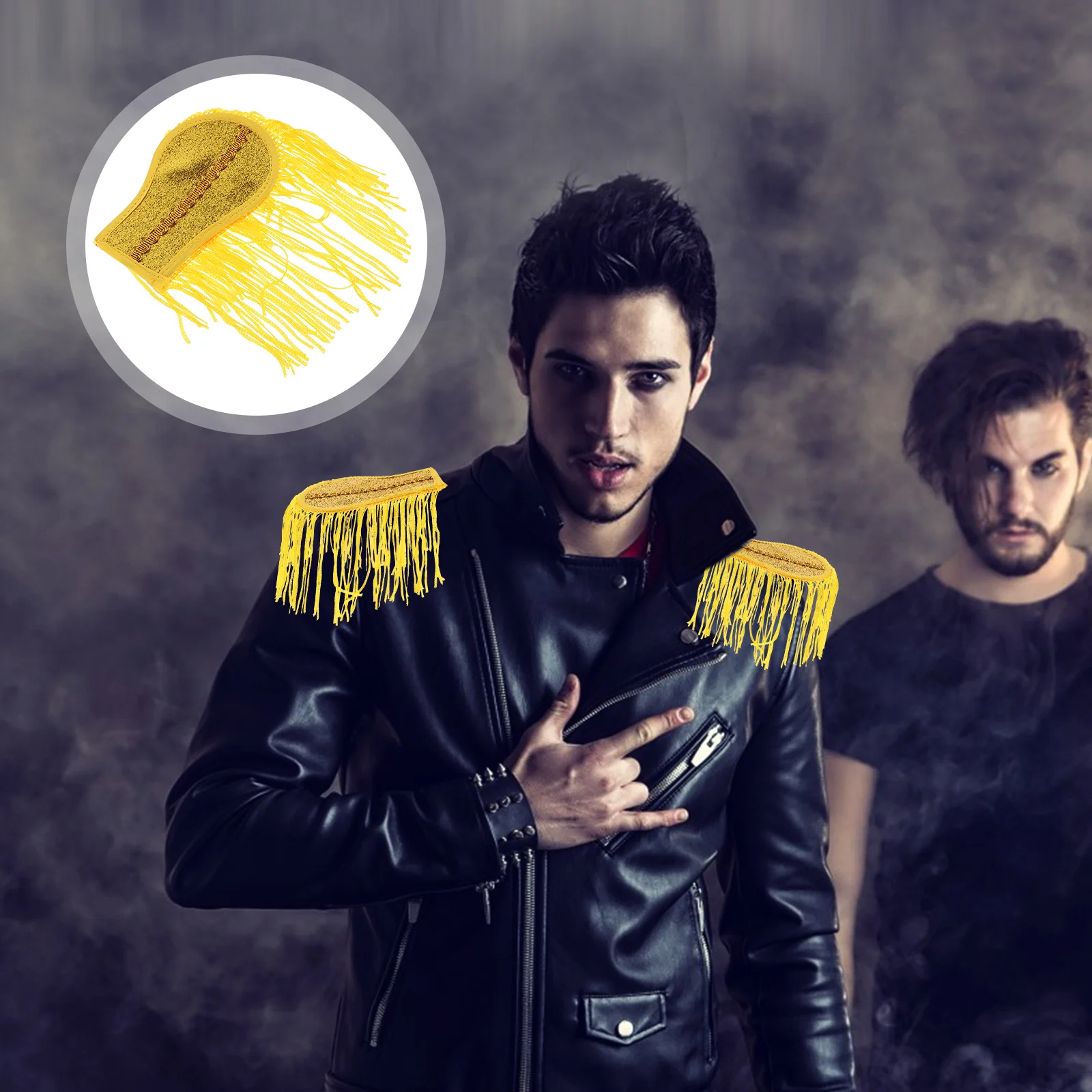 

2Pcs Tassel Shoulder Epaulette Decorative Uniform Accessories for Costumes Band Outfits Retro Fringe Epaulettes Lightweight