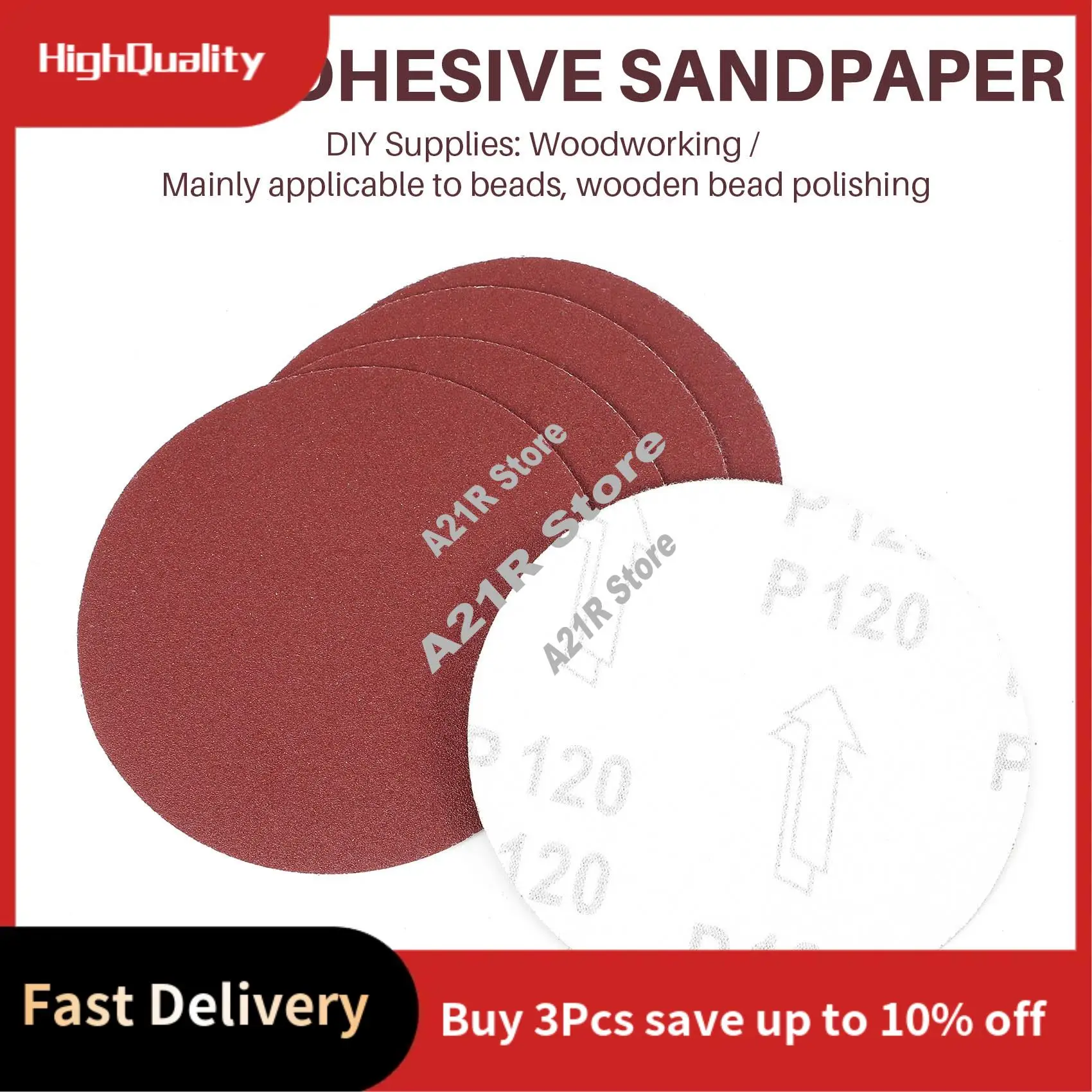 

A21I-30Pcs/Set 5Inch 125Mm Round Sandpaper Disk Sand Sheets Grit 80/100/120/180/240/320 Hook And Loop Sanding Disc For Sander Gr