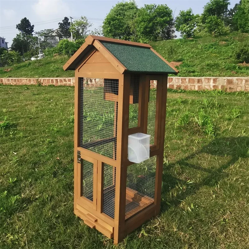 Outdoor solid wood bird cages for viewing bird nests, sparrow houses, parrot houses, outdoor villas, breeding cages wholesale