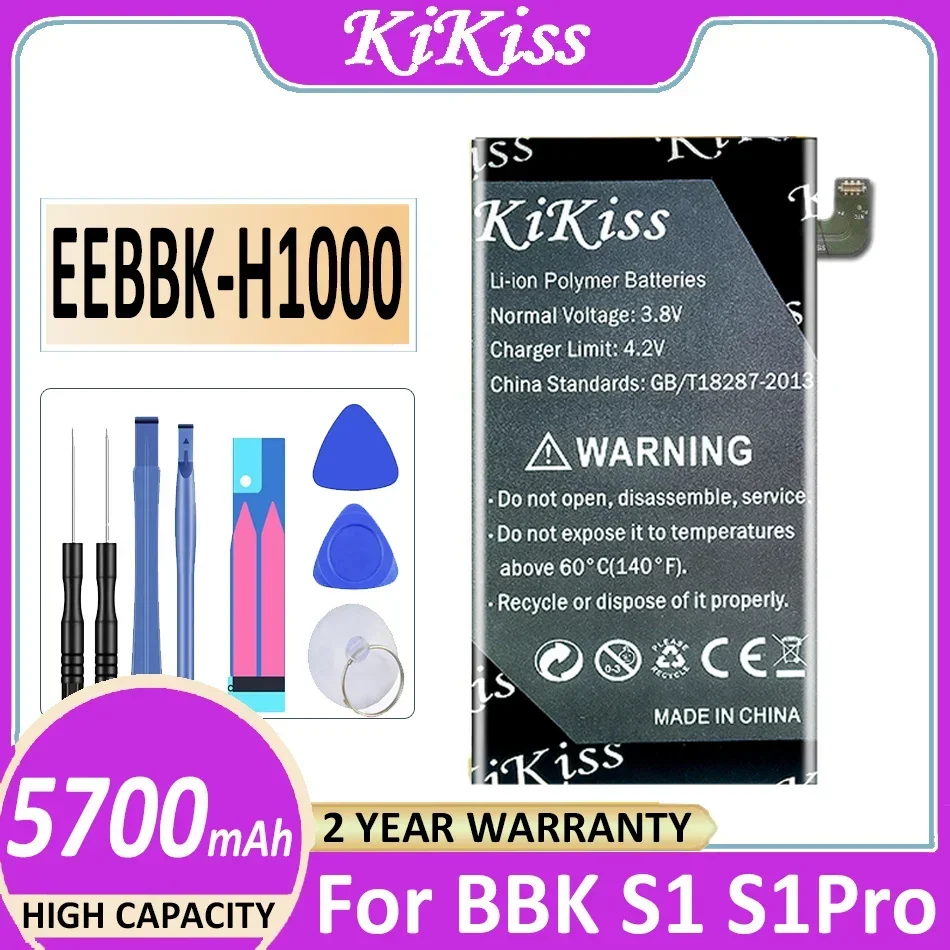 

Аккумулятор KiKiss EEBBK-H1000 EEBBKH1000 5700 мАч для BBK S1Pro S1 Pro мобильный телефон Bateria