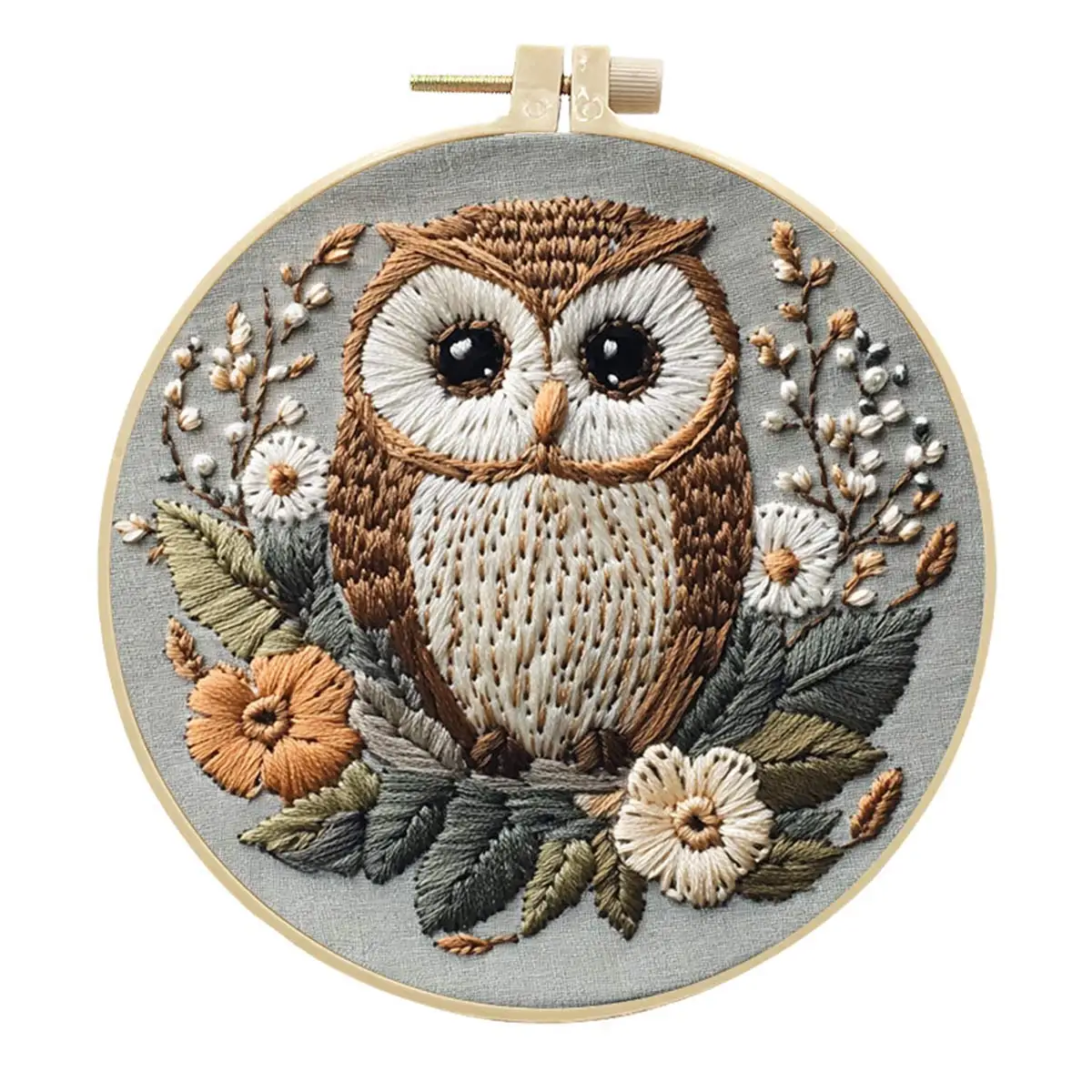 

Unfinished Owl Pattern Embroidery Kit Handwork Sewing Cross Stitch Set Thread Tools Material Pack Gift Decoration Painting