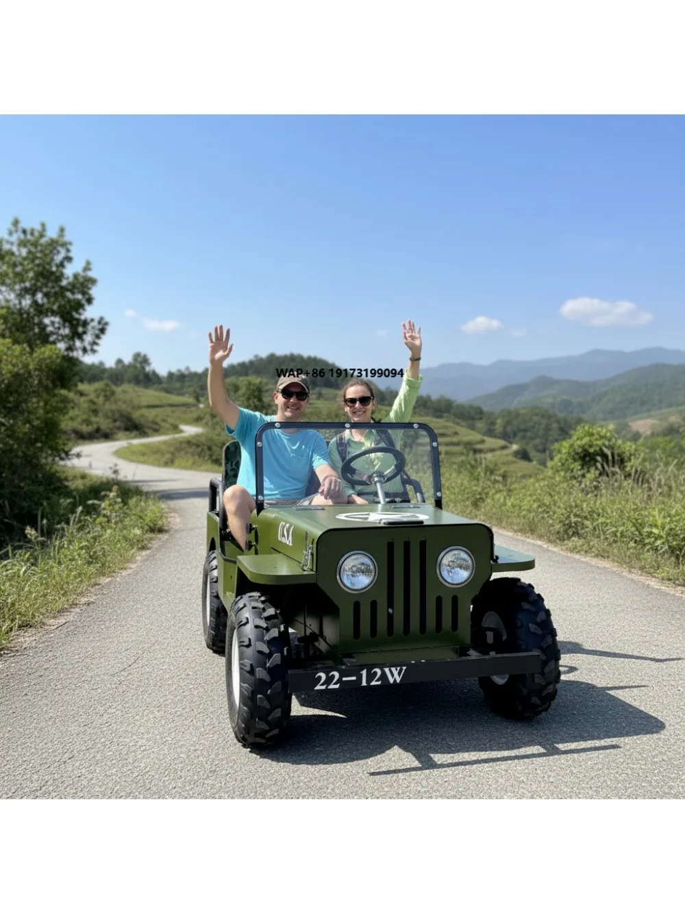 

Электрический картинг Willys на 2 человека, 48В 500Вт, скорость 30 км/ч, для коммерческого использования в парках развлечений