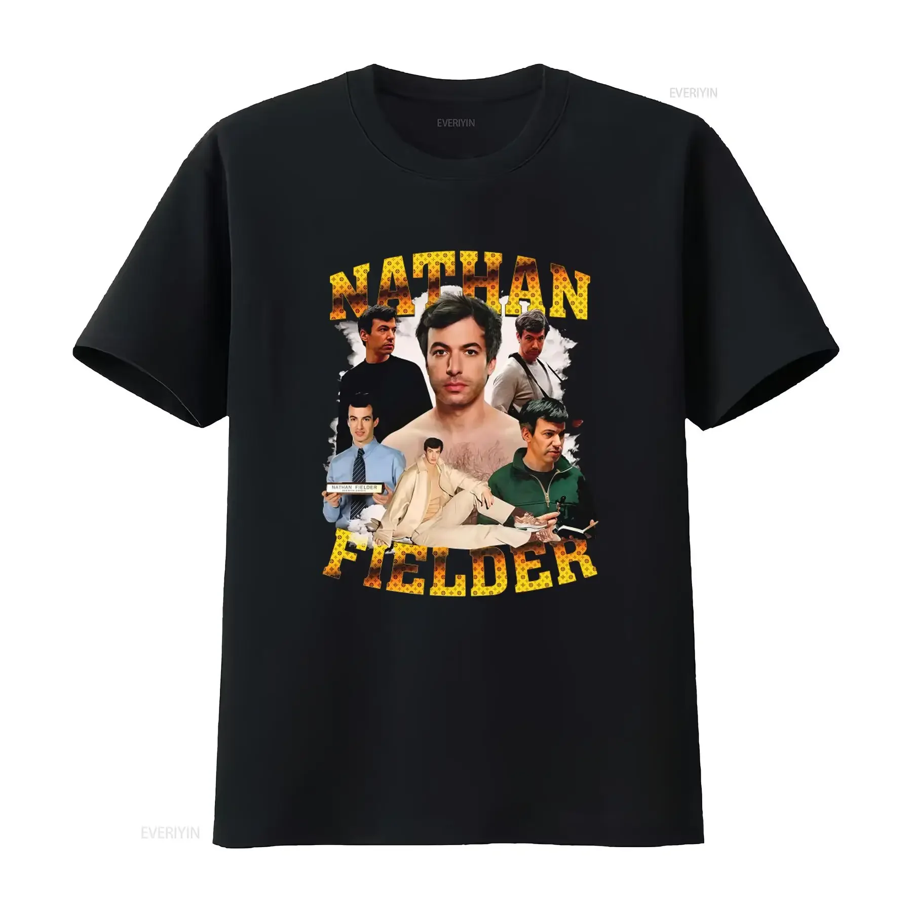 Nathan Fielder T Shirt High Quality Print with Multiple Character Images Perfect for Fans of the Comedian vintage Washed Soft