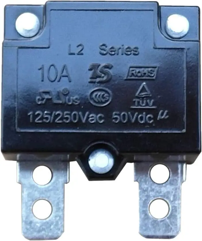 2Pcs 10A 125/250Vac 50Vdc Automatic Reset Relay Fuse Therma Switch Circuit Breaker Current Overload Protector Ride On Toy Car Accessories