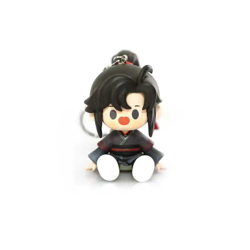 الرسمية أنيمي غراندماستر من شيطاني PVC ثلاثية الأبعاد المفاتيح مو داو زو شي وي Wuxian Lan Wangji يجلس جمع حلية مروحة الهدايا #4
