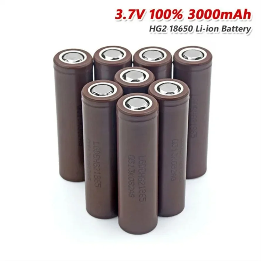 2024 100% 18650 lithium battery 3000mAh brand new original battery 18650HG2 3.7V discharge 20a rechargeable battery 3.7v