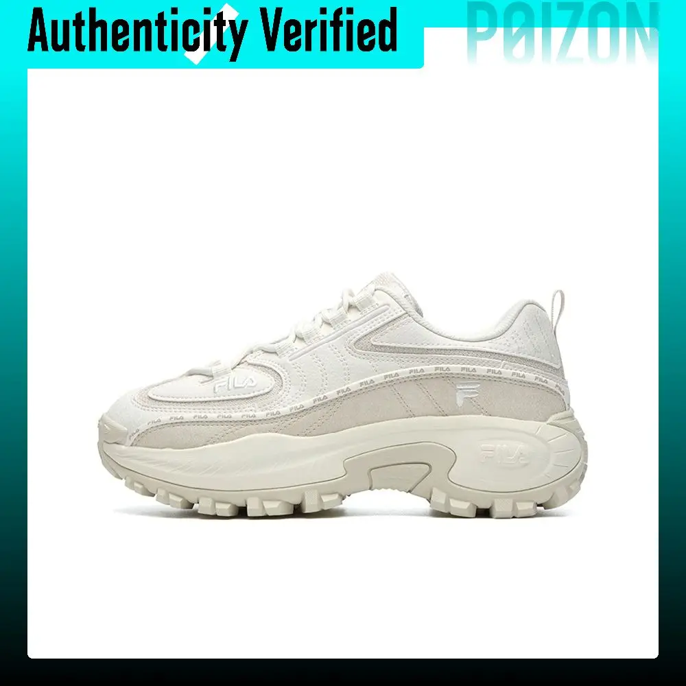 FILA Fashion Sneakers Synthetic Leather Comfortable Cushioning Abrasion Resistant Height Increasing Low top F12W144136FSA