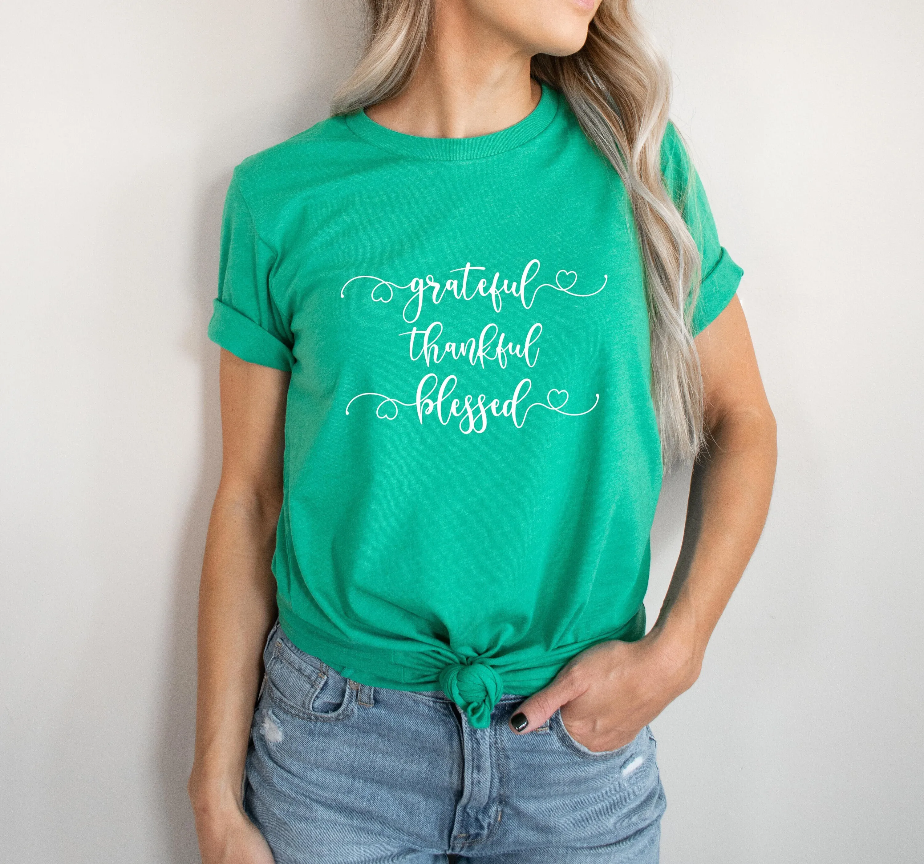 Grateful T Shirt Thankful Blessed Fall Christian For Her Easter Religious