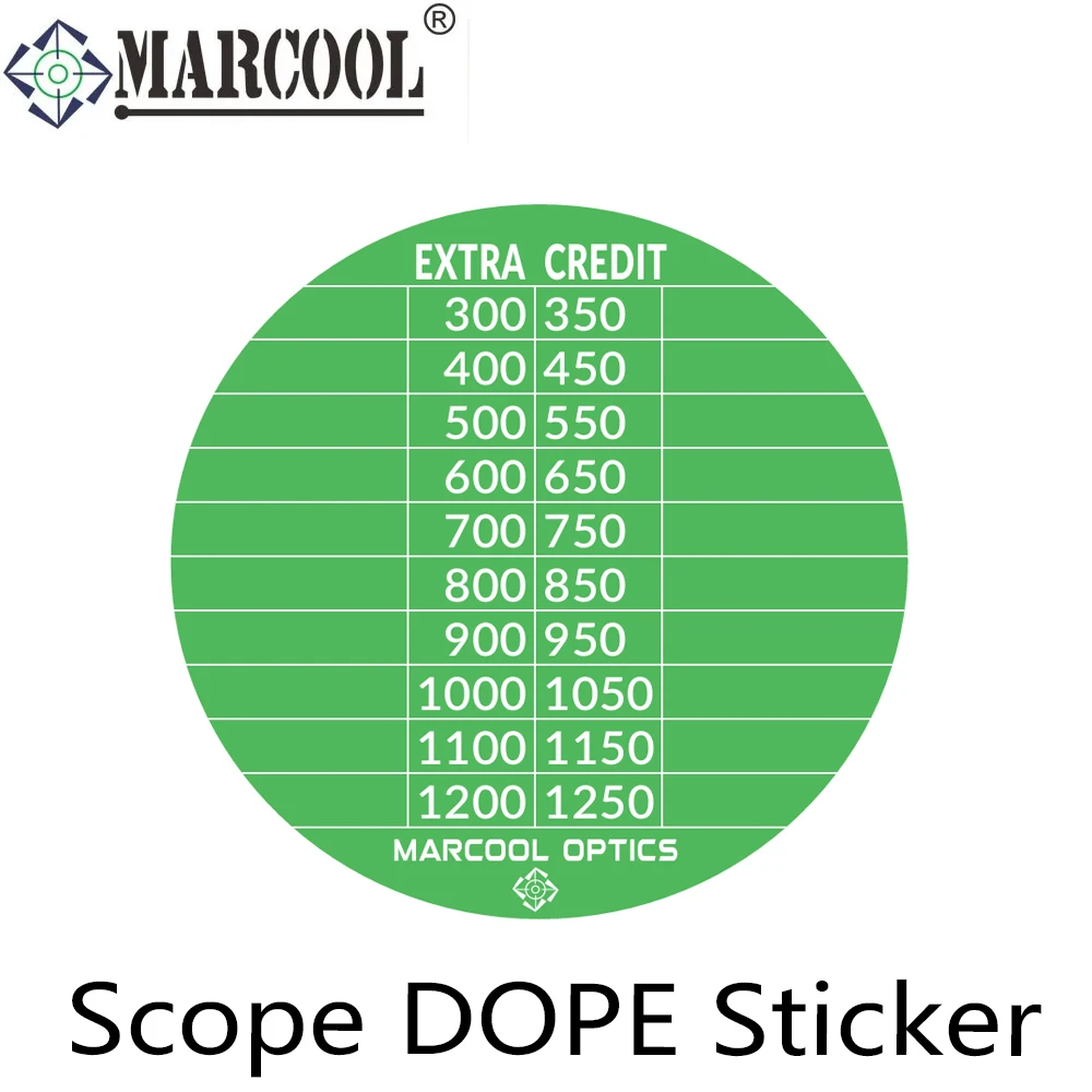 MARCOOL Paquete de 10/20 pegatinas DOPE para miras telescópicas, para grabación de disparos de largo alcance, pegatinas para miras de tiro, compatibles con la mayoría de las tapas de miras.