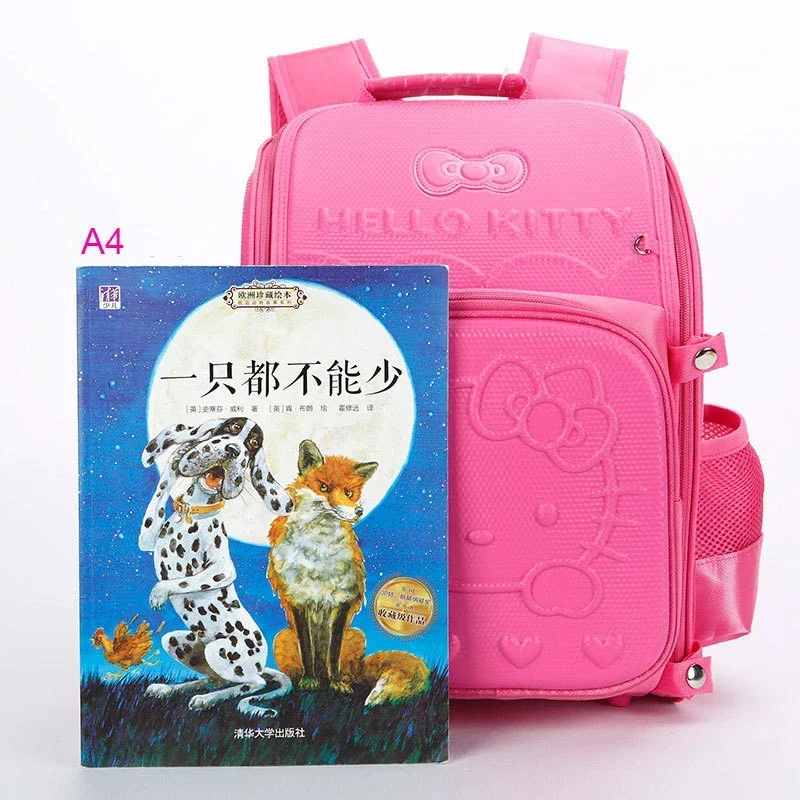 Miniso Hello Kitty Elementary Schoolgirl 1-4 Grade Cartoon Backpack Girls Waterproof Schoolbag pupil Lightweight School Bag Gift