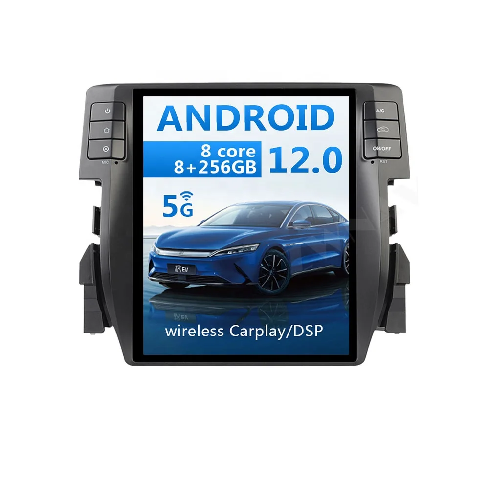 

ZWNAV 10.4 inch Android 12 for Honda Civic 2016-2019 Multimedia play DSP carplay 8GB+128GB with GPS Navigation stereo head unit