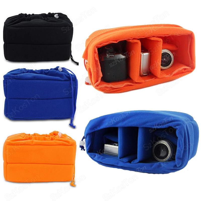 写真保護ケース,パッド入りカメラレンズケース,仕切りバッグ,カメラアクセサリー,キヤノン,ニコン,ソニー