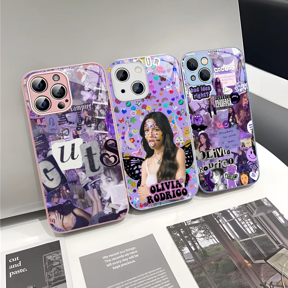 O-Olivia Singer R-Rodrigo Phone Case Tempered Glass For Iphone 14 13 12 11 Pro Mini XS MAX 14Plus X XS XR Cover