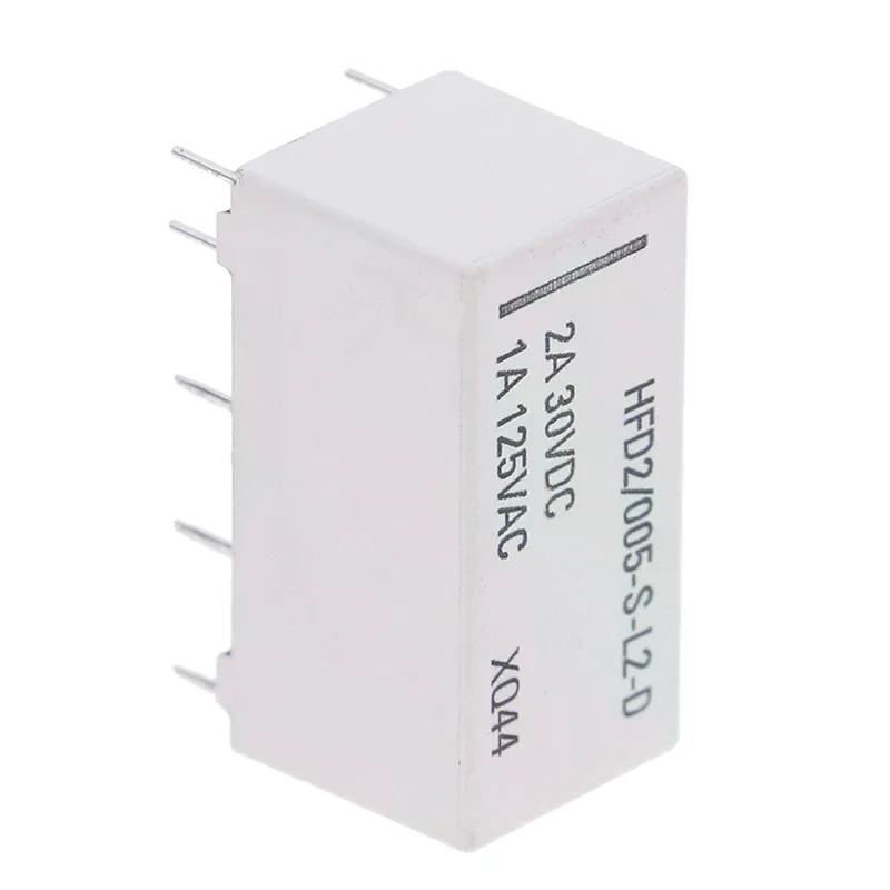 5V coil bistable latching relay DPDT 30VDC 2A 1A 125VAC HFD2/005-S-L2-D realy