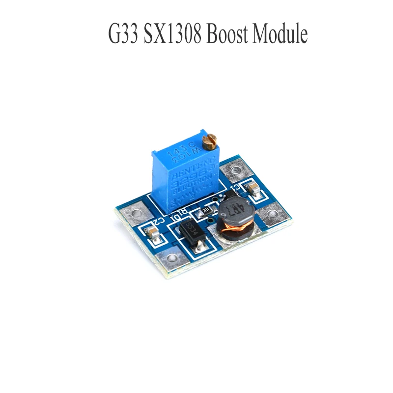 G33 SX1308 Step-Up DC-DC Boost Converter Boost Module Adjustable Regulated Power Supply Module for DIY Kit