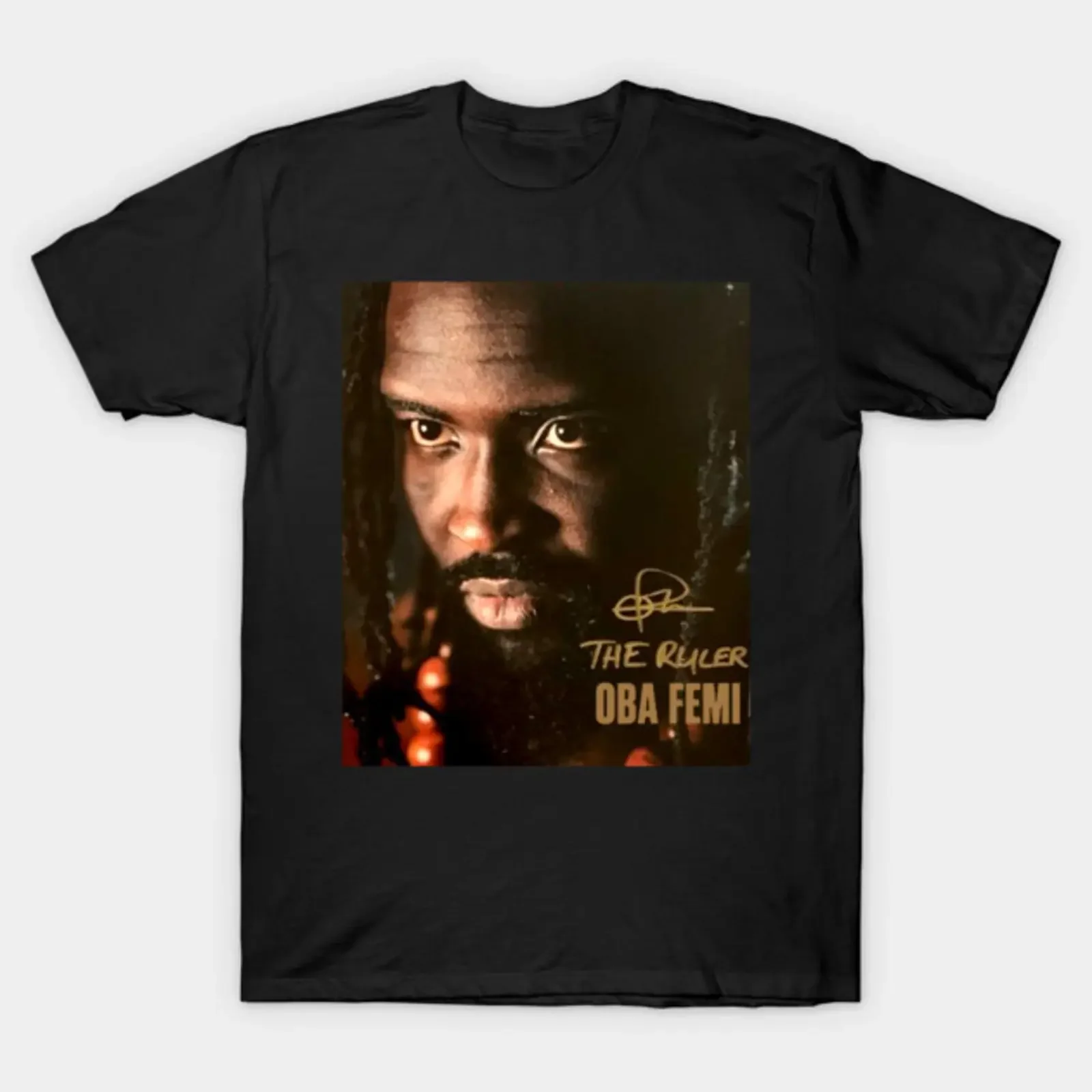 Oba Femi The Ruler T-Shirt, Vintage-Stil, gewaschen, stilvoll, bequemes Oberteil für den Alltag, Unisex-Mode, leicht grafisch, weich