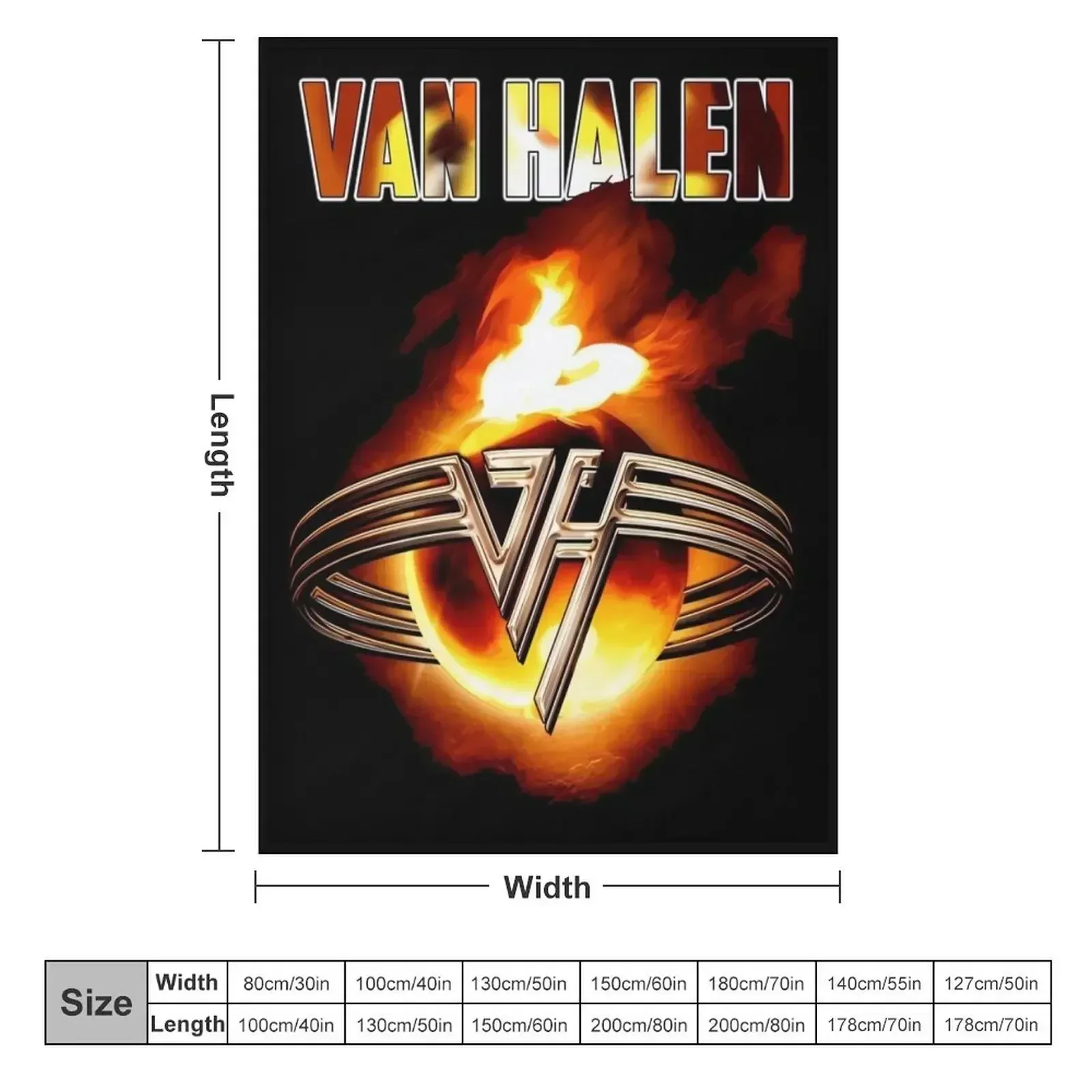 Van Halen 11 BK Throw Blanket Softest valentine gift ideas funny gift decorative Blankets