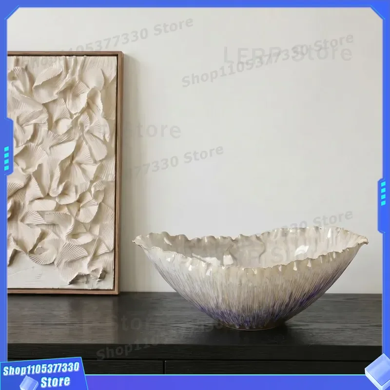 Modern Ceramic Vase Handmade Creative Flower Arrangement Light Luxury Home Decor Living Room Art Ornaments Minimalist Style