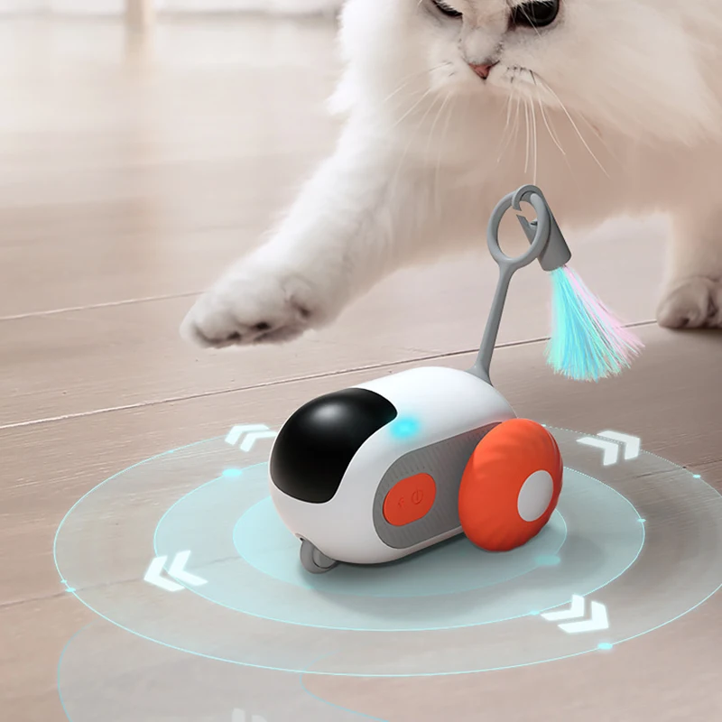 

New 2024 Smart Cat Toy Automatic Moving Remote Controlled Toy Car for Cats Dogs Interactive Playing Training Pet Supplies