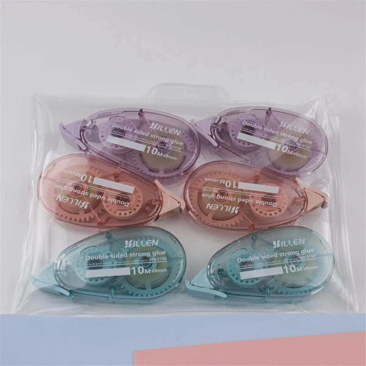 6 PACK Glue Tape for Scrapbooking, 8mx8mm in Double Sided Tape