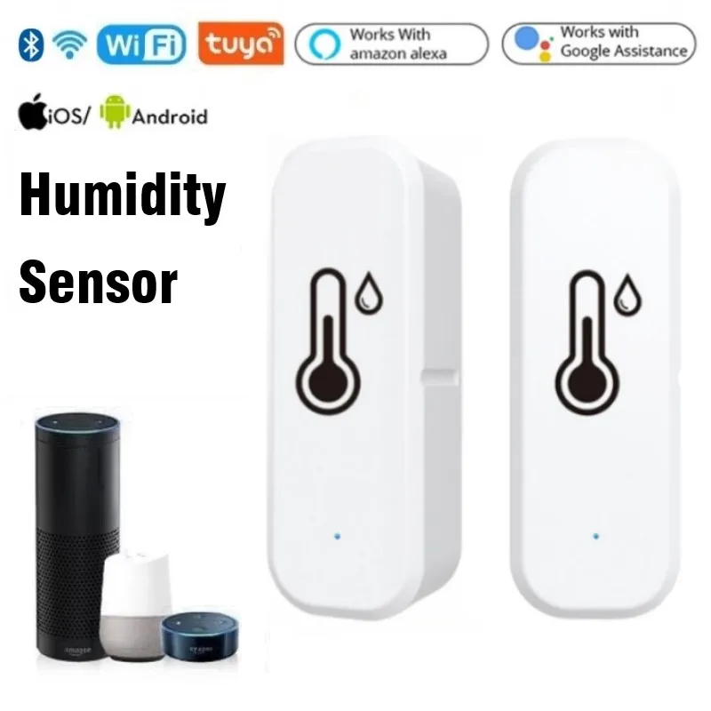 Tuya Wifi Thermograph Bluetooth Thermometer Hygrometer Wireless Thermometre Humidity Sensor Work With Alexa Google Smart Home 